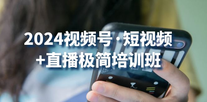 2024视频号·短视频+直播极简培训班：抓住视频号风口，流量红利跨境课程-外贸教程-精品网课-电商运营课库课堂
