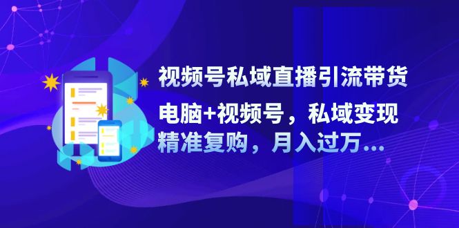 视频号私域直播引流带货：电脑+视频号，私域变现，精准复购，月入过万跨境课程-外贸教程-精品网课-电商运营课库课堂