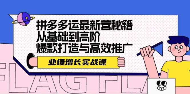 拼多多运最新营秘籍：业绩增长实战课，从基础到高阶，爆款打造与高效推广跨境课程-外贸教程-精品网课-电商运营课库课堂