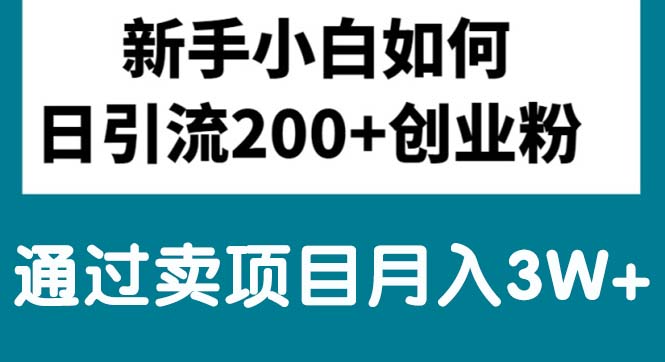 新手小白日引流200+创业粉,通过卖项目月入3W+跨境课程-外贸教程-精品网课-电商运营课库课堂