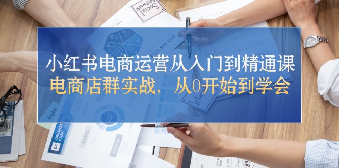 小红书电商运营从入门到精通课，电商店群实战，从0开始到学会跨境课程-外贸教程-精品网课-电商运营课库课堂