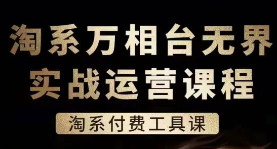 淘系万相台无界实战运营课，淘系付费工具课跨境课程-外贸教程-精品网课-电商运营课库课堂