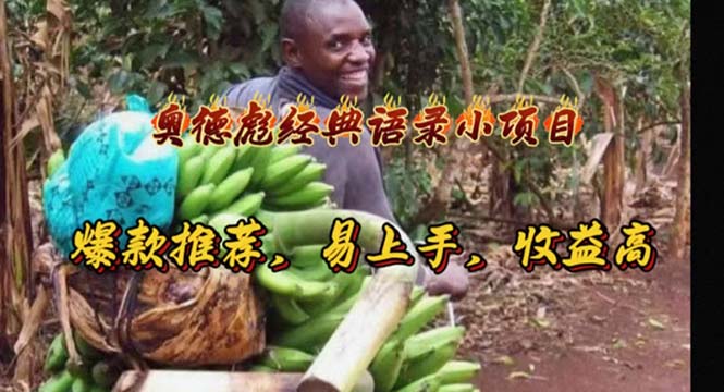 奥德彪经典语录小项目，爆款推荐，易上手，收益高跨境课程-外贸教程-精品网课-电商运营课库课堂