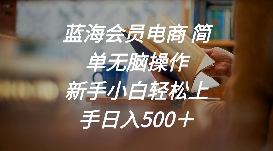 蓝海会员电商 简单无脑操作 新手小白轻松上手日入500＋跨境课程-外贸教程-精品网课-电商运营课库课堂