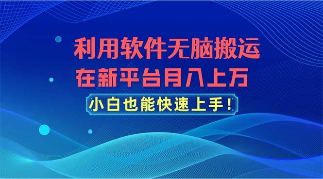 利用软件无脑搬运，在新平台月入上万，小白也能快速上手跨境课程-外贸教程-精品网课-电商运营课库课堂