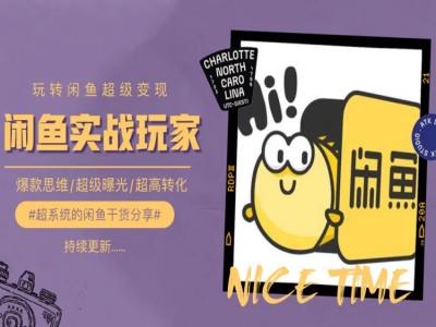 手把手教你0到1系统玩转闲鱼变现，爆款思维/超级曝光/超高转化跨境课程-外贸教程-精品网课-电商运营课库课堂
