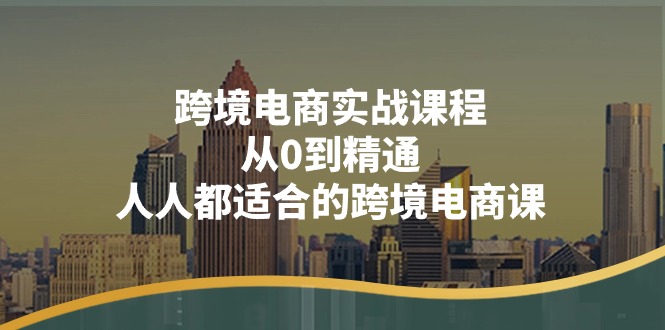 跨境电商实战课程：从0到精通，人人都适合的跨境电商课（14节课）跨境课程-外贸教程-精品网课-电商运营课库课堂