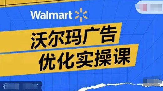 沃尔玛广告优化实操课，广告报告实操讲解，广告如何提高转化和ROAS等跨境课程-外贸教程-精品网课-电商运营课库课堂