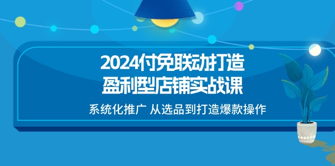 2024付免联动-打造盈利型店铺实战课，系统化推广 从选品到打造爆款操作跨境课程-外贸教程-精品网课-电商运营课库课堂