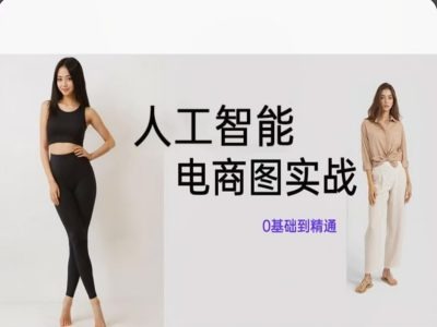人工智能SD电商图实战，ai绘图0基础到精通跨境课程-外贸教程-精品网课-电商运营课库课堂