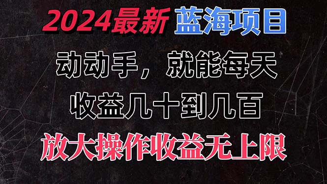 有手就行的2024全新蓝海项目，每天1小时收益几十到几百，可放大操作收…跨境课程-外贸教程-精品网课-电商运营课库课堂