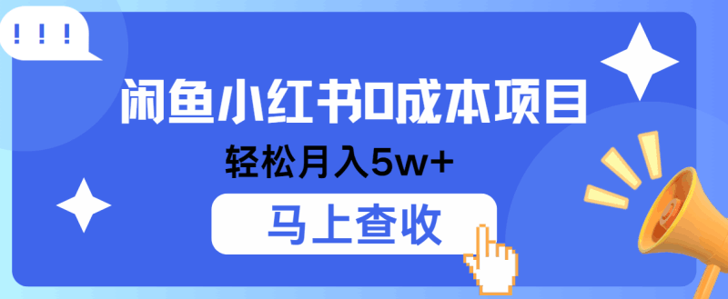 小鱼小红书0成本项目，利润空间非常大，纯手机操作！跨境课程-外贸教程-精品网课-电商运营课库课堂