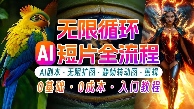 AI剪辑无限循环画面：新手轻松月入上万的秘技跨境课程-外贸教程-精品网课-电商运营课库课堂