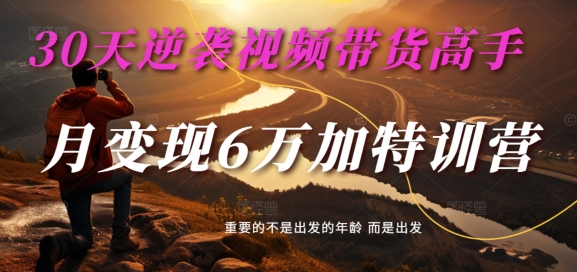 30天逆袭视频带货高手，单月变现6万加特训营-麦子甜跨境课程-外贸教程-精品网课-电商运营课库课堂