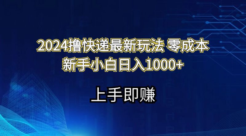 2024撸快递最新玩法零成本新手小白日入1000+跨境课程-外贸教程-精品网课-电商运营课库课堂