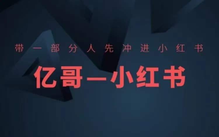 ​​带一部分人先冲进小红书，小红书开店、选品、爆款裂变跨境课程-外贸教程-精品网课-电商运营课库课堂