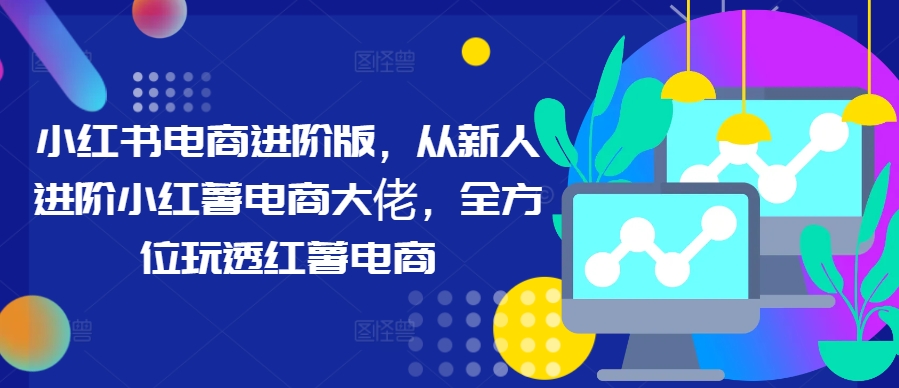 小红书电商进阶版，从新人进阶小红薯电商大佬，全方位玩透红薯电商跨境课程-外贸教程-精品网课-电商运营课库课堂
