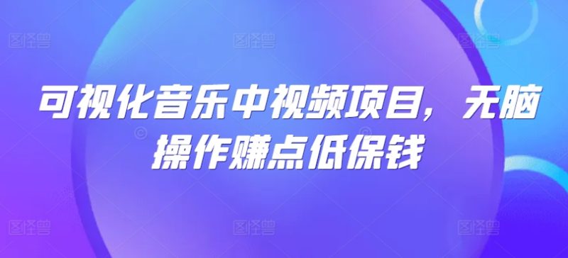 可视化音乐中视频项目，无脑操作赚点低保钱跨境课程-外贸教程-精品网课-电商运营课库课堂