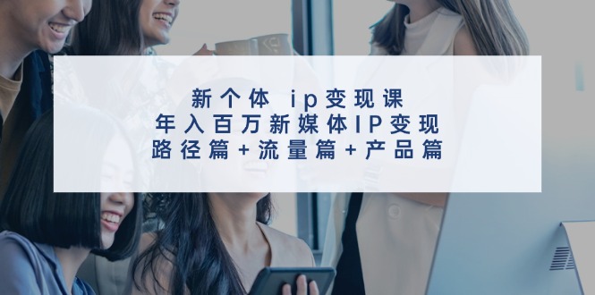 新个体 ip变现课，年入百万新媒体IP变现，路径篇+流量篇+产品篇跨境课程-外贸教程-精品网课-电商运营课库课堂