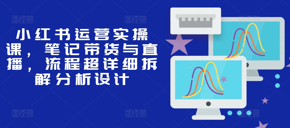 小红书运营实操课，笔记带货与直播，流程超详细拆解分析设计跨境课程-外贸教程-精品网课-电商运营课库课堂