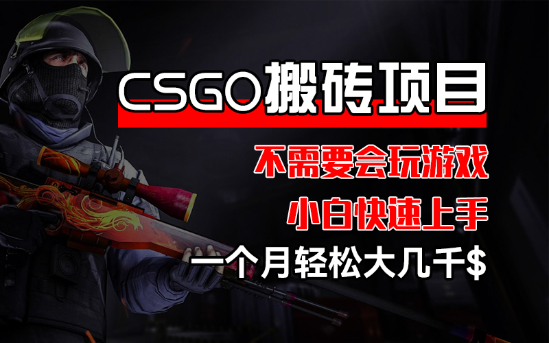 CSGO 装备搬砖项目，操作简单，不需要会玩游戏，小白也能快速上手，一…跨境课程-外贸教程-精品网课-电商运营课库课堂