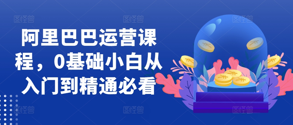 阿里巴巴运营课程，0基础小白从入门到精通必看跨境课程-外贸教程-精品网课-电商运营课库课堂