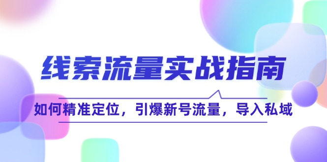 线 索 流 量-实战指南：如何精准定位，引爆新号流量，导入私域跨境课程-外贸教程-精品网课-电商运营课库课堂