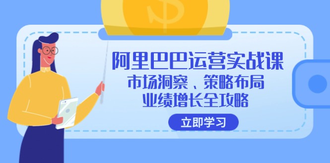 阿里巴巴运营实战课：市场洞察、策略布局、业绩增长全攻略跨境课程-外贸教程-精品网课-电商运营课库课堂