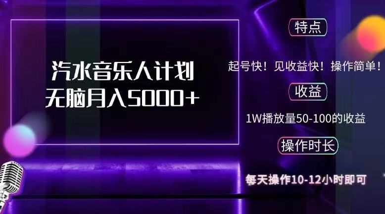 抖音汽水音乐人计划无脑月入5000+跨境课程-外贸教程-精品网课-电商运营课库课堂
