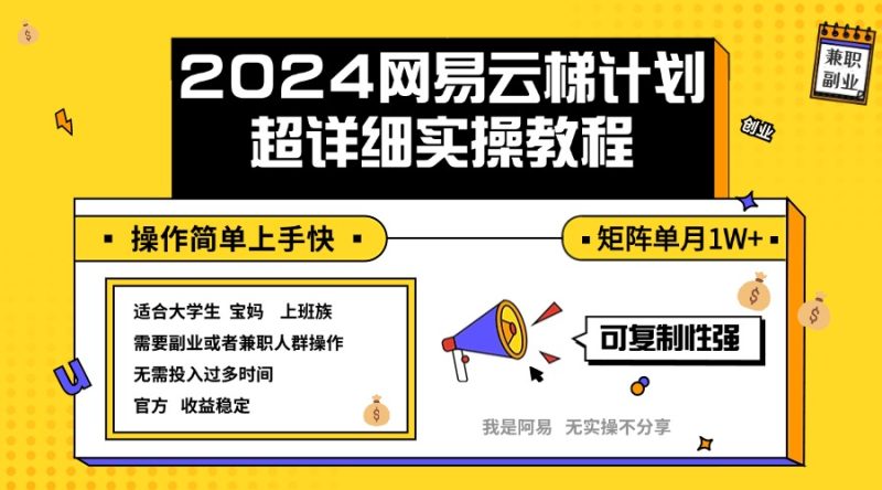 2024网易云梯计划实操教程小白轻松上手 矩阵单月1w+跨境课程-外贸教程-精品网课-电商运营课库课堂
