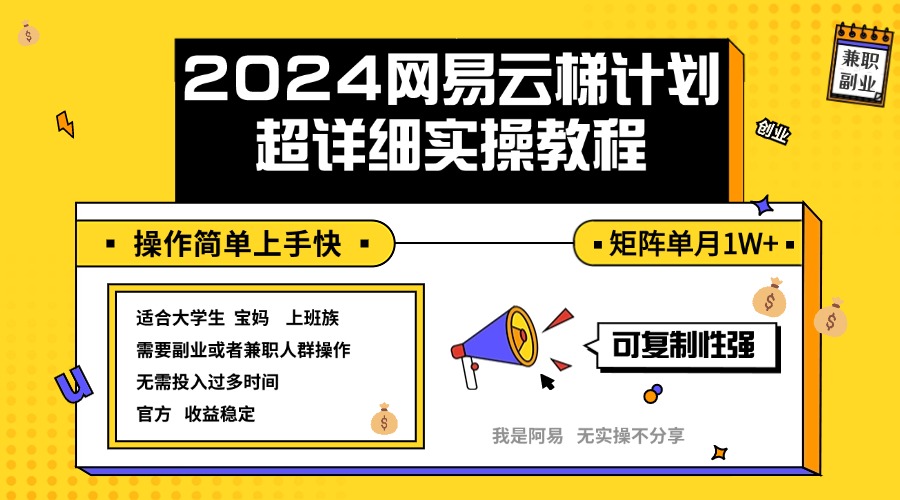 2024网易云梯计划实操教程小白轻松上手  矩阵单月1w+跨境课程-外贸教程-精品网课-电商运营课库课堂