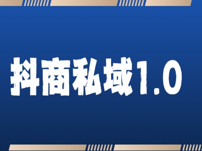 抖商服务私域1.0，抖音引流获客详细教学跨境课程-外贸教程-精品网课-电商运营课库课堂