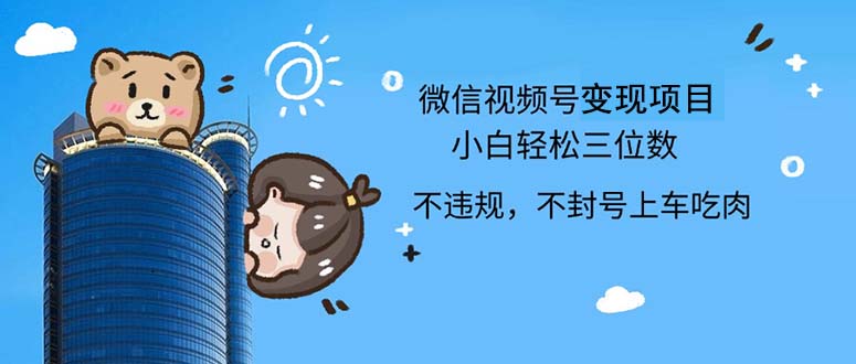2024最新微信视频号，0撸项目，自己玩，小白轻松日入三位数跨境课程-外贸教程-精品网课-电商运营课库课堂