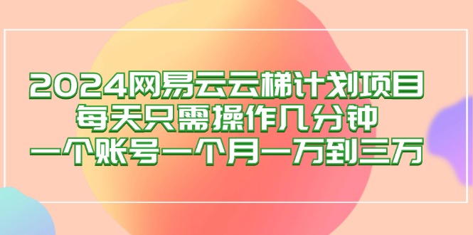 2024网易云梯计划项目，每天只需操作几分钟 一个账号一个月一万到三万跨境课程-外贸教程-精品网课-电商运营课库课堂