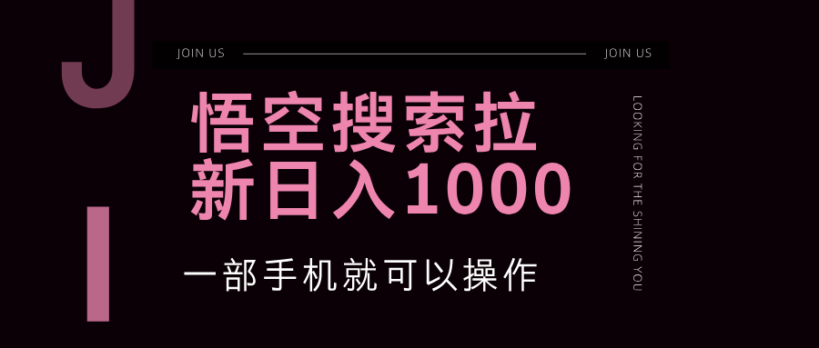 悟空搜索类拉新 蓝海项目 一部手机就可以操作 教程非常详细跨境课程-外贸教程-精品网课-电商运营课库课堂