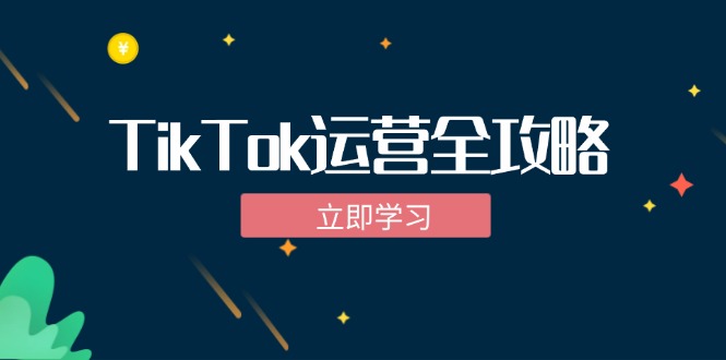 TikTok实战运营全攻略：从下载软件到变现，抖音海外版实操教程跨境课程-外贸教程-精品网课-电商运营课库课堂