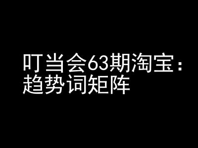 《淘宝天猫打爆班》原创高阶技术第63期，趋势词矩阵技术和玩法跨境课程-外贸教程-精品网课-电商运营课库课堂