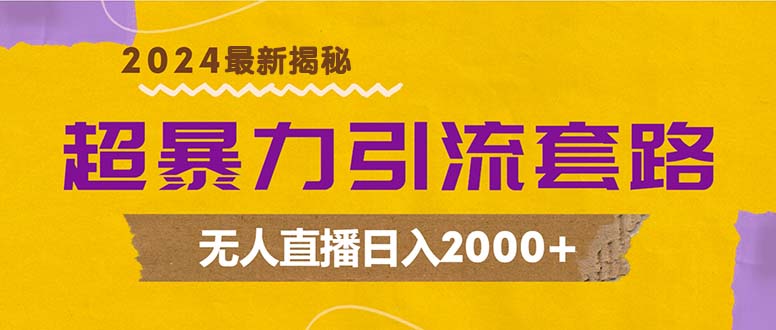 超暴力引流套路，无人直播日入2000+跨境课程-外贸教程-精品网课-电商运营课库课堂
