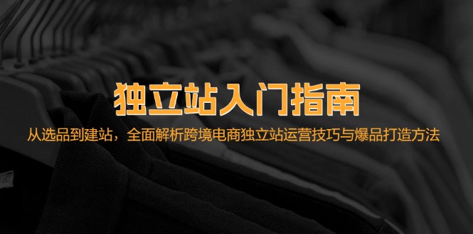 独立站入门指南：从选品到建站，全面解析跨境电商独立站运营技巧与爆品…跨境课程-外贸教程-精品网课-电商运营课库课堂