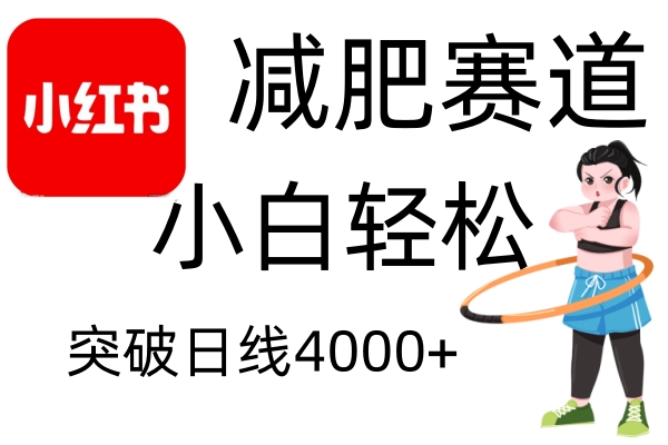 小红书减肥赛道，简单零成本，无需剪辑，不用动脑，小白轻松日利润4000+跨境课程-外贸教程-精品网课-电商运营课库课堂