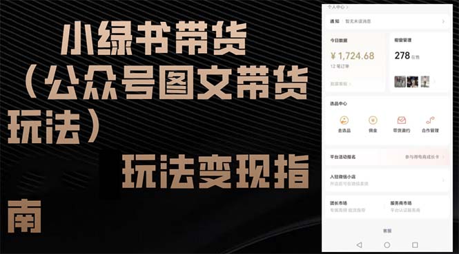 小绿书带货（公众号图文带货玩法）玩法变现指南跨境课程-外贸教程-精品网课-电商运营课库课堂