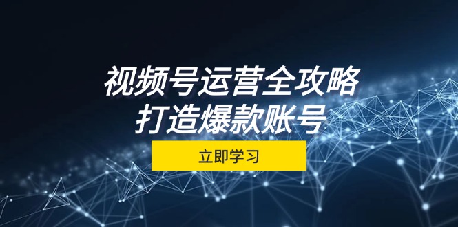 视频号运营全攻略，从定位到成交一站式学习，视频号核心秘诀，打造爆款…跨境课程-外贸教程-精品网课-电商运营课库课堂