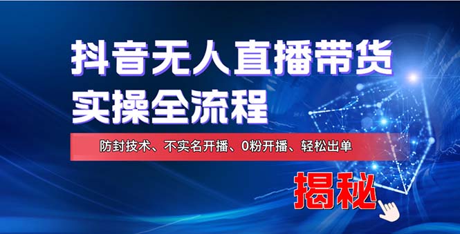 在线赚钱新途径：如何用抖音无人直播实现财务自由，全套实操流程，含…跨境课程-外贸教程-精品网课-电商运营课库课堂