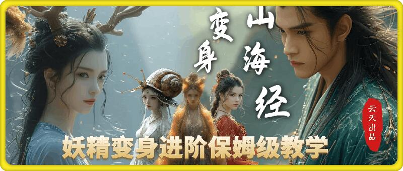 云天AI山海经变身视频教程，妖精变身进阶保姆级教学跨境课程-外贸教程-精品网课-电商运营课库课堂