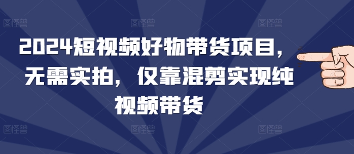 2024短视频好物带货项目，无需实拍，仅靠混剪实现纯视频带货跨境课程-外贸教程-精品网课-电商运营课库课堂