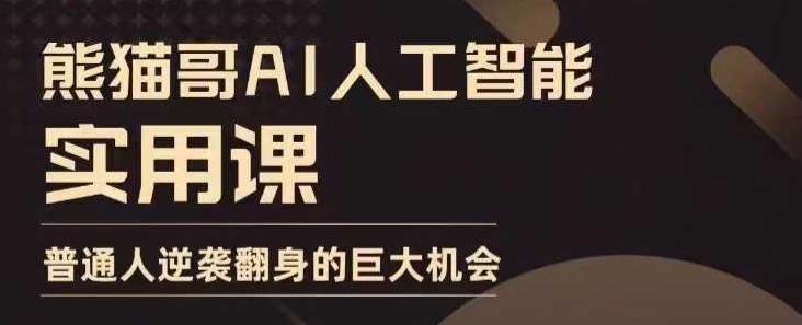 AI人工智能实用课，实在实用实战，普通人逆袭翻身的巨大机会跨境课程-外贸教程-精品网课-电商运营课库课堂