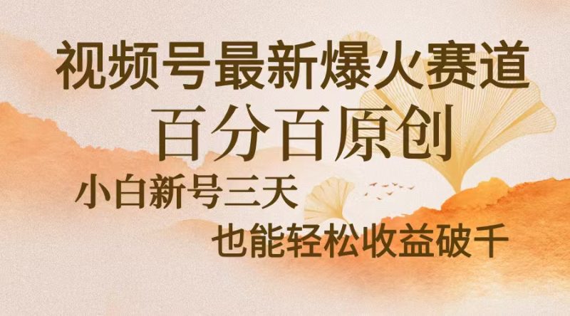 视频号最新爆火赛道,中老年粉深信不疑,百分百原创,新号三天收益轻松…跨境课程-外贸教程-精品网课-电商运营课库课堂