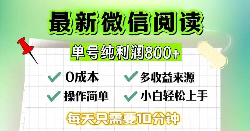微信自撸阅读升级玩法,只要动动手每天十分钟,单号一天800+,简单0零…跨境课程-外贸教程-精品网课-电商运营课库课堂