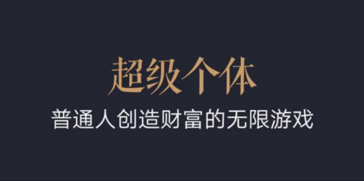 超级个体：2024-2025翻盘指南，普通人创造财富的无限游戏跨境课程-外贸教程-精品网课-电商运营课库课堂