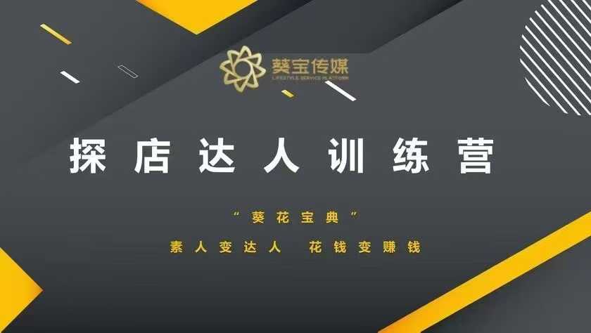 探店达人训练营，素人变达人，花钱变赚钱跨境课程-外贸教程-精品网课-电商运营课库课堂